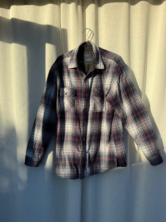 Plaid cotton shirt jacket