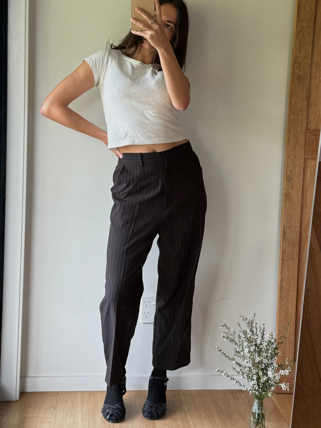 Vintage pinstripe trousers