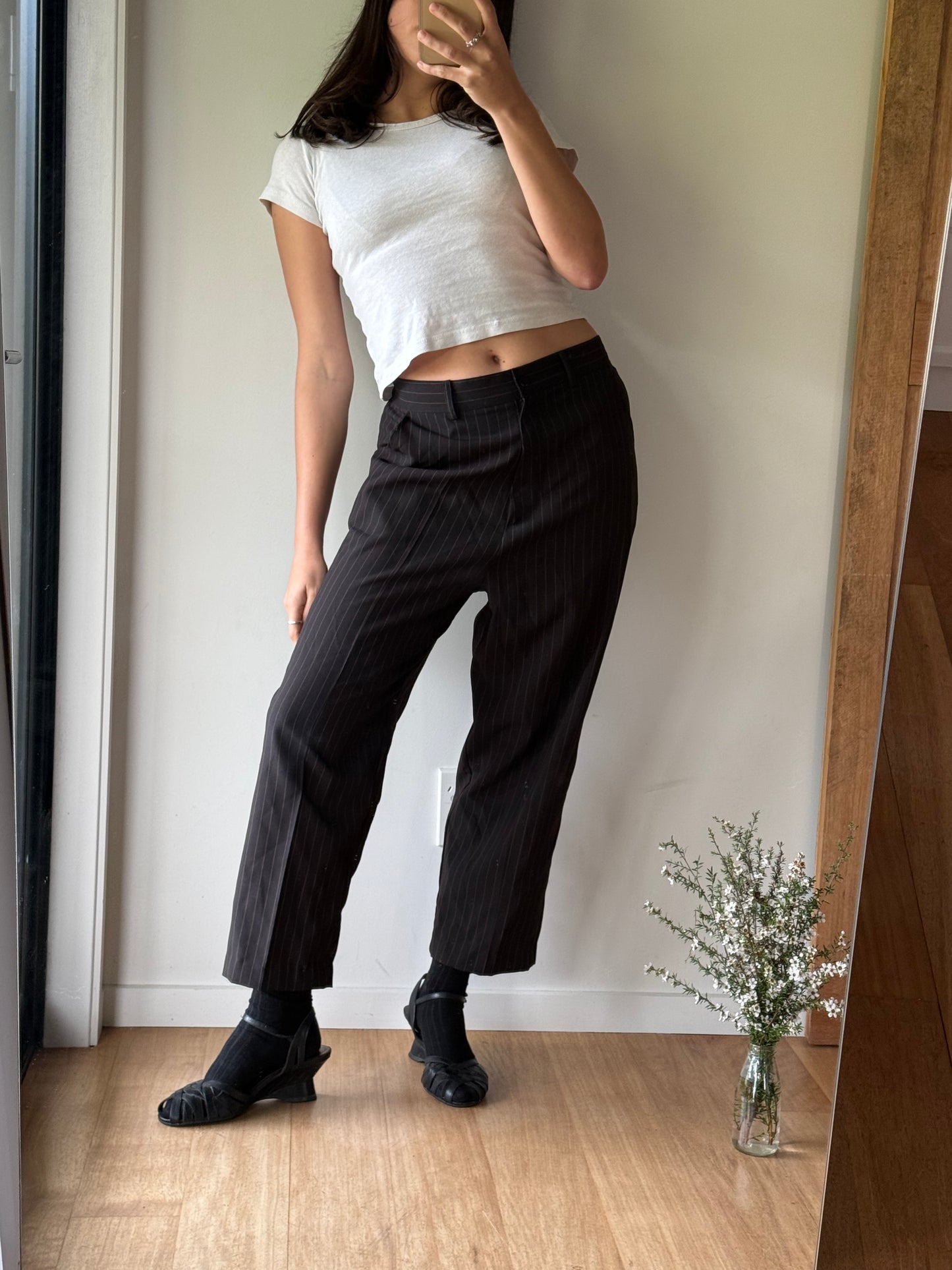 Vintage pinstripe trousers
