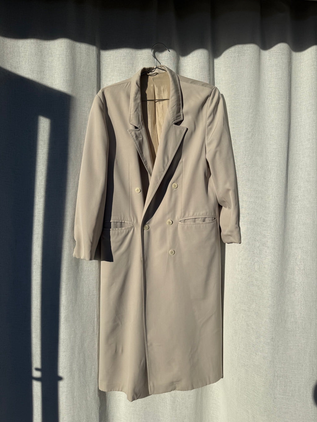 Vintage cream trench style coat