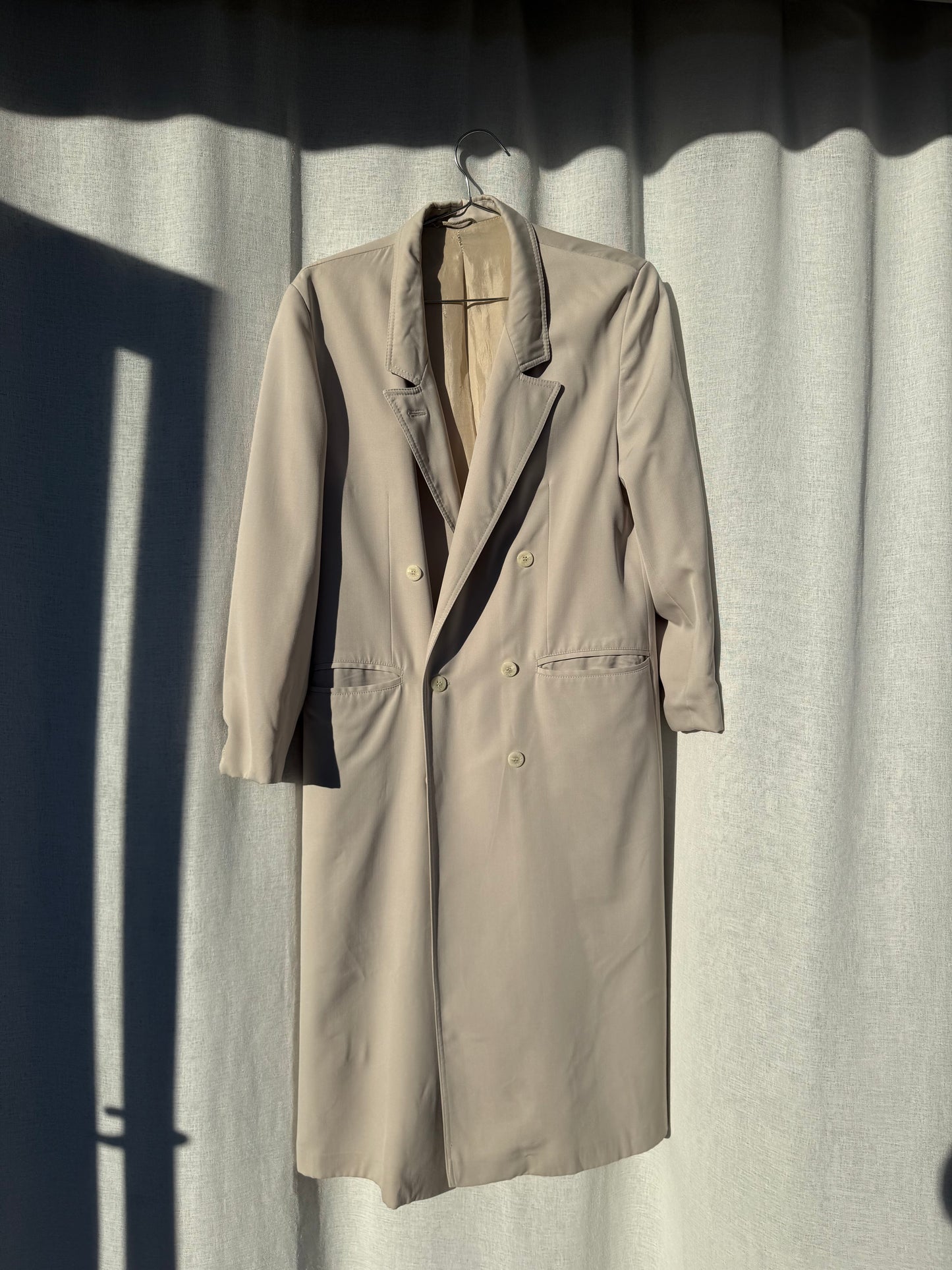 Vintage cream trench style coat