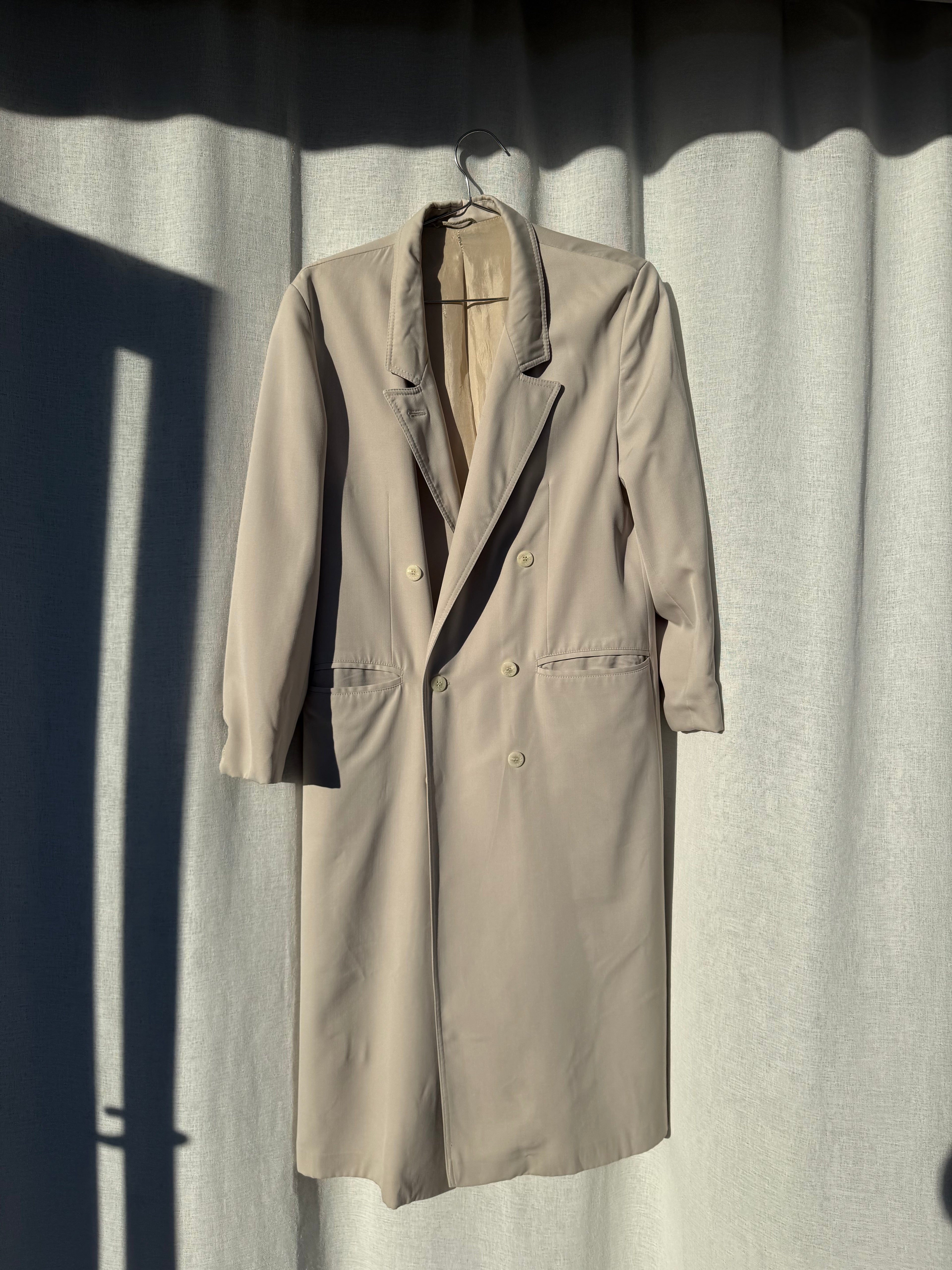 Vintage cream trench style coat