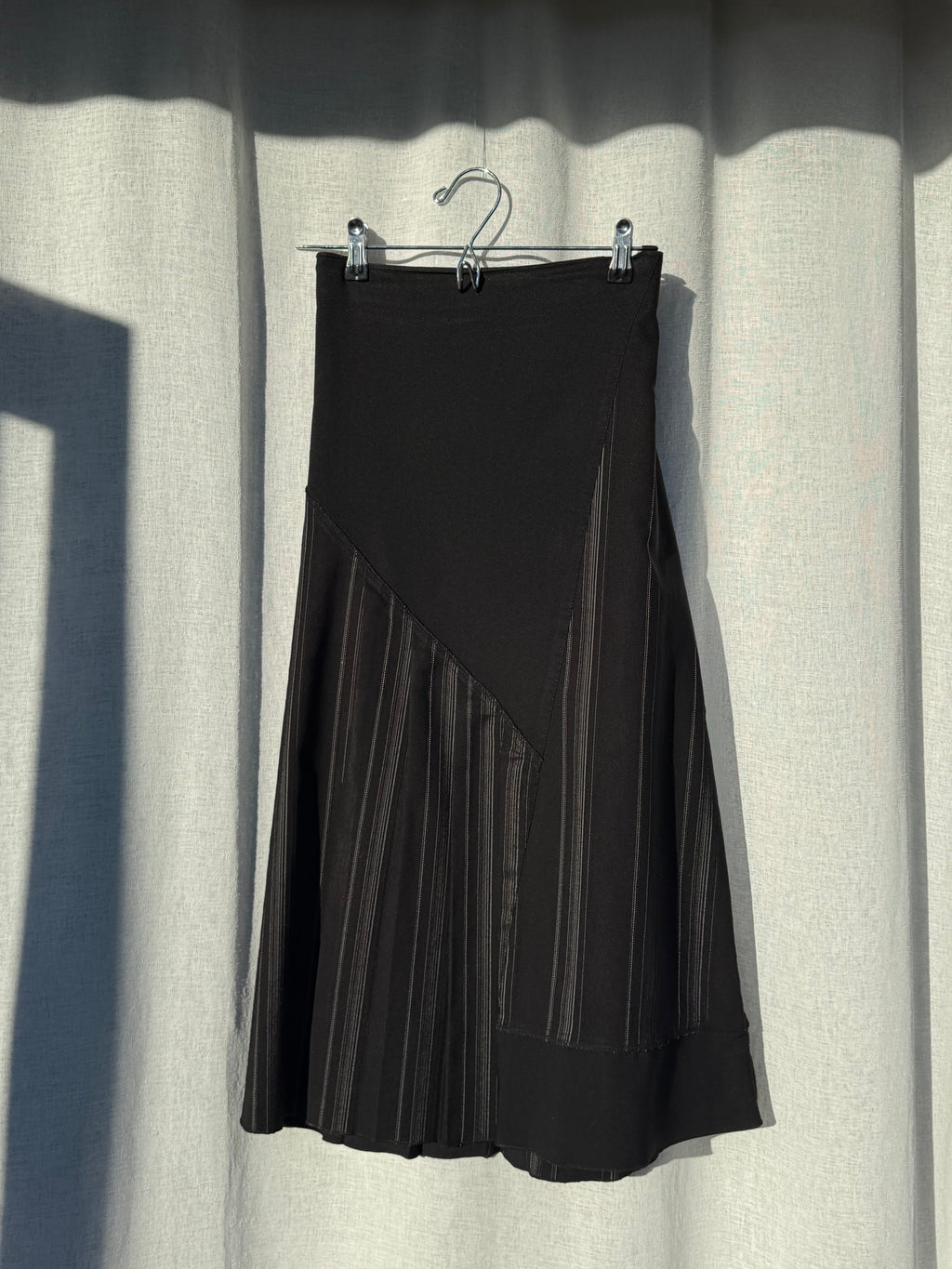 Black skirt with stripe detailing