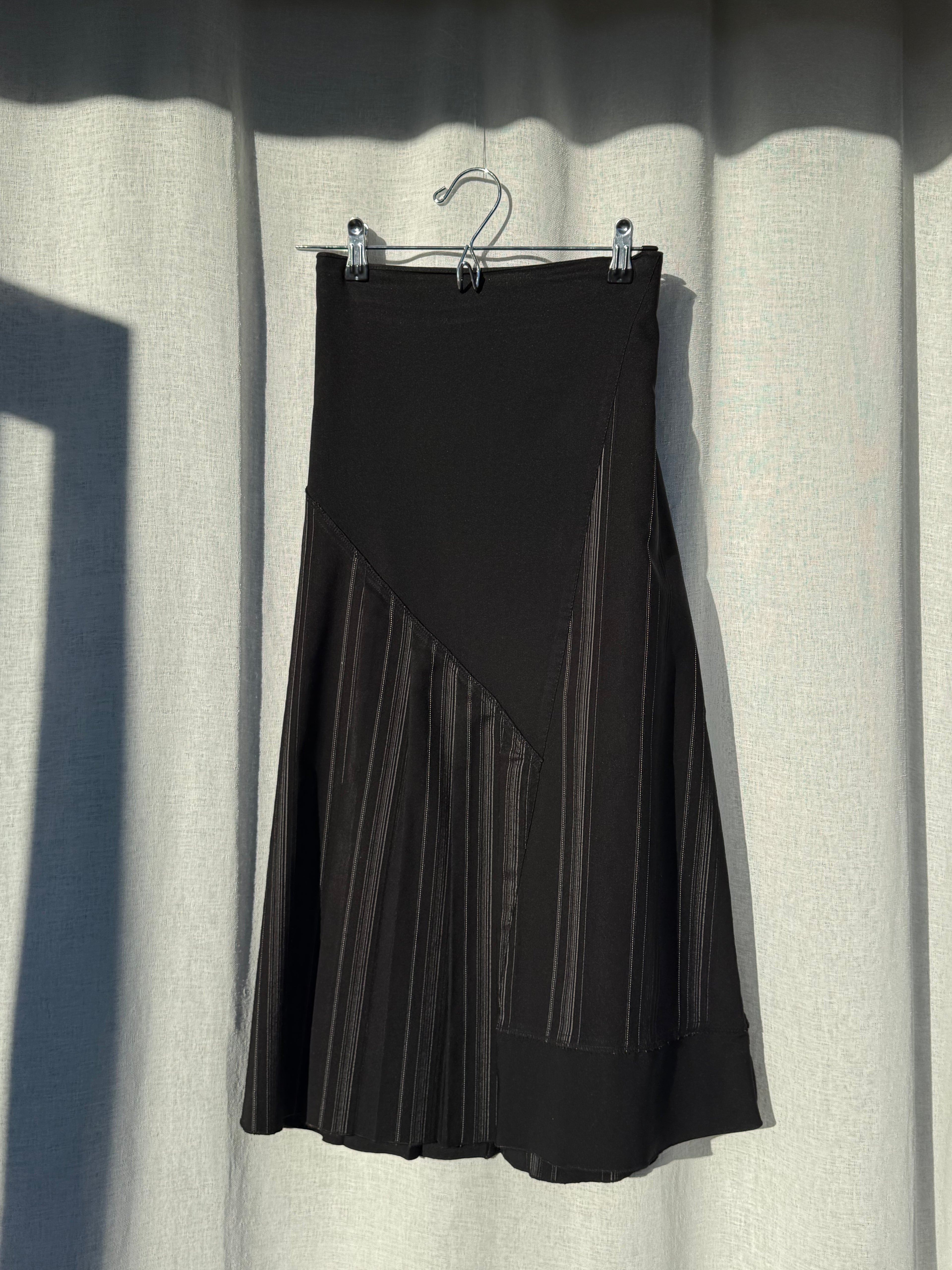 Black skirt with stripe detailing