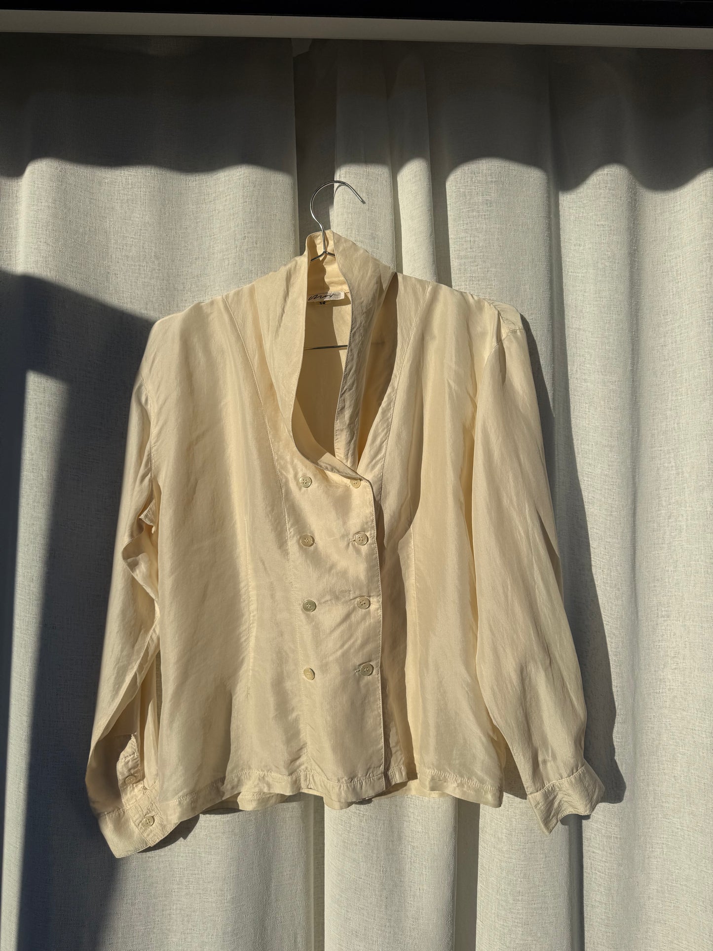 Vintage Max silk blouse, made in Aotearoa