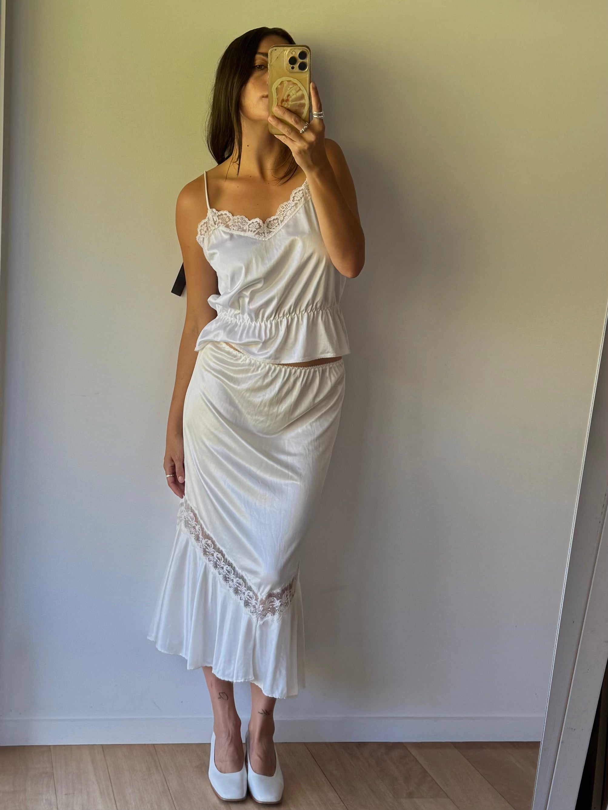 Cute cream cami, made in the UK