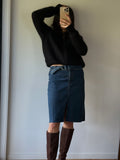 Classic denim midi skirt