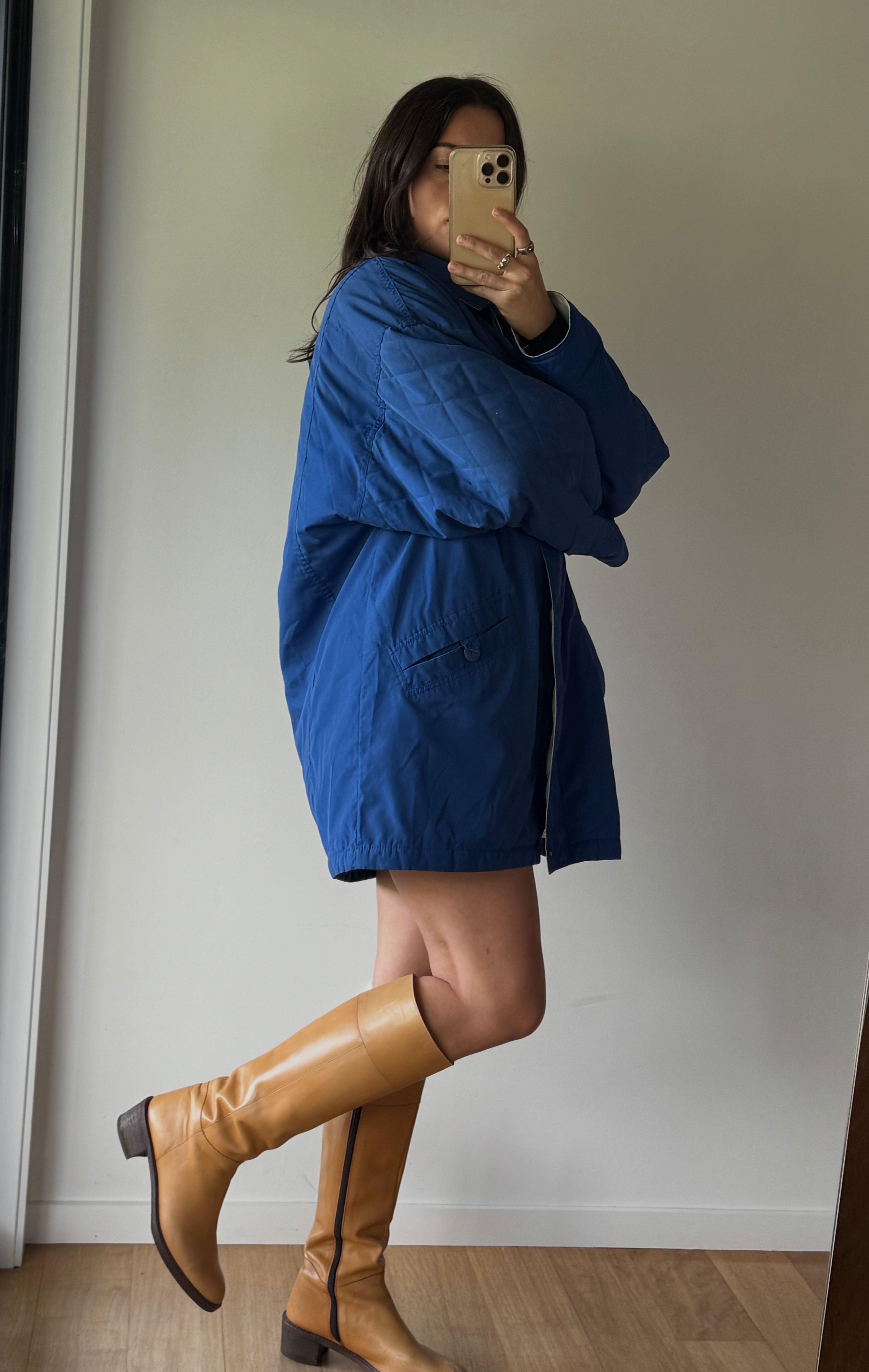 Vintage cosy blue jacket