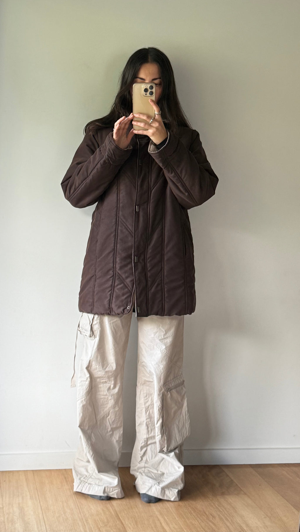 Vintage brown puffer jacket