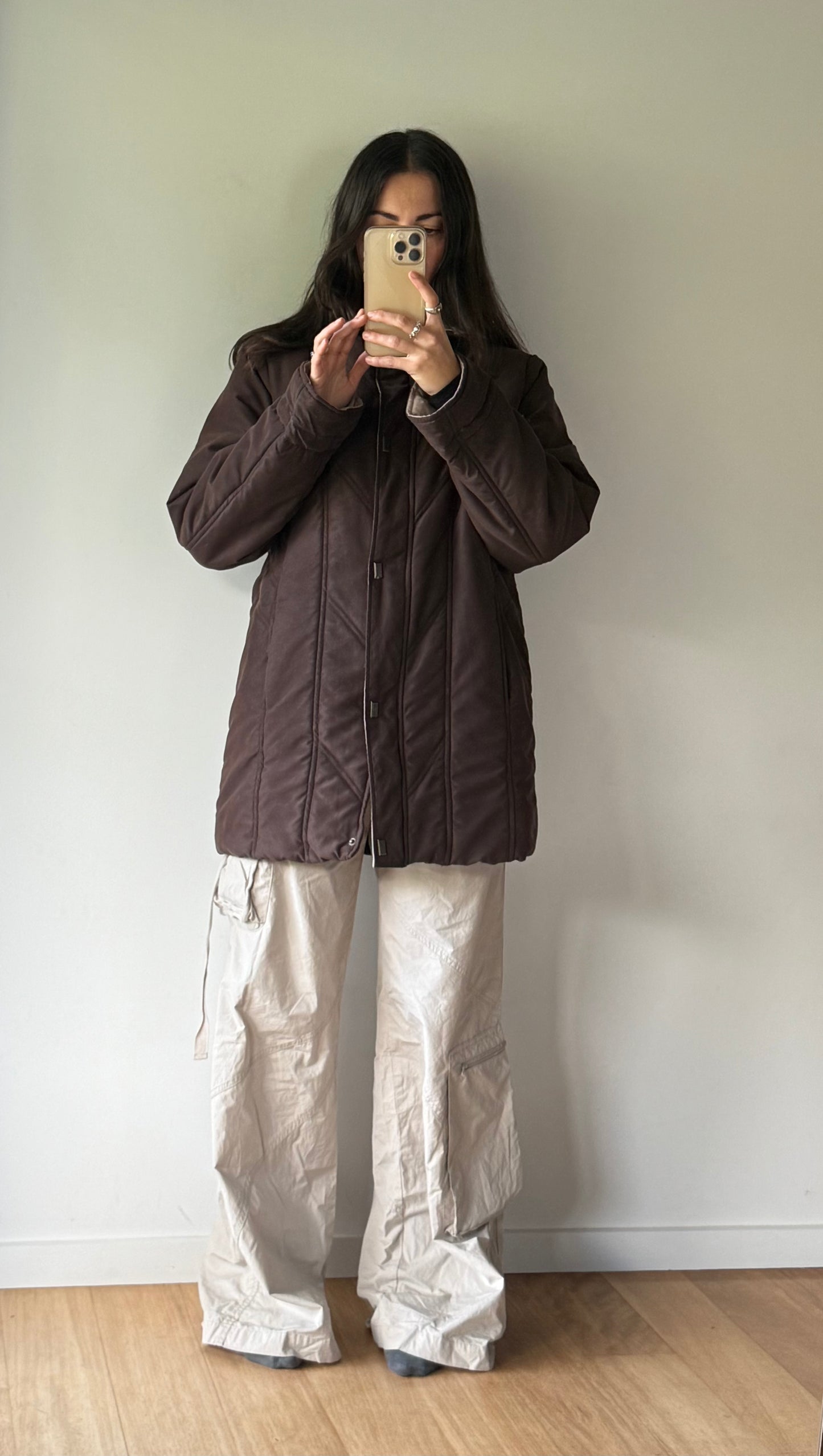 Vintage brown puffer jacket