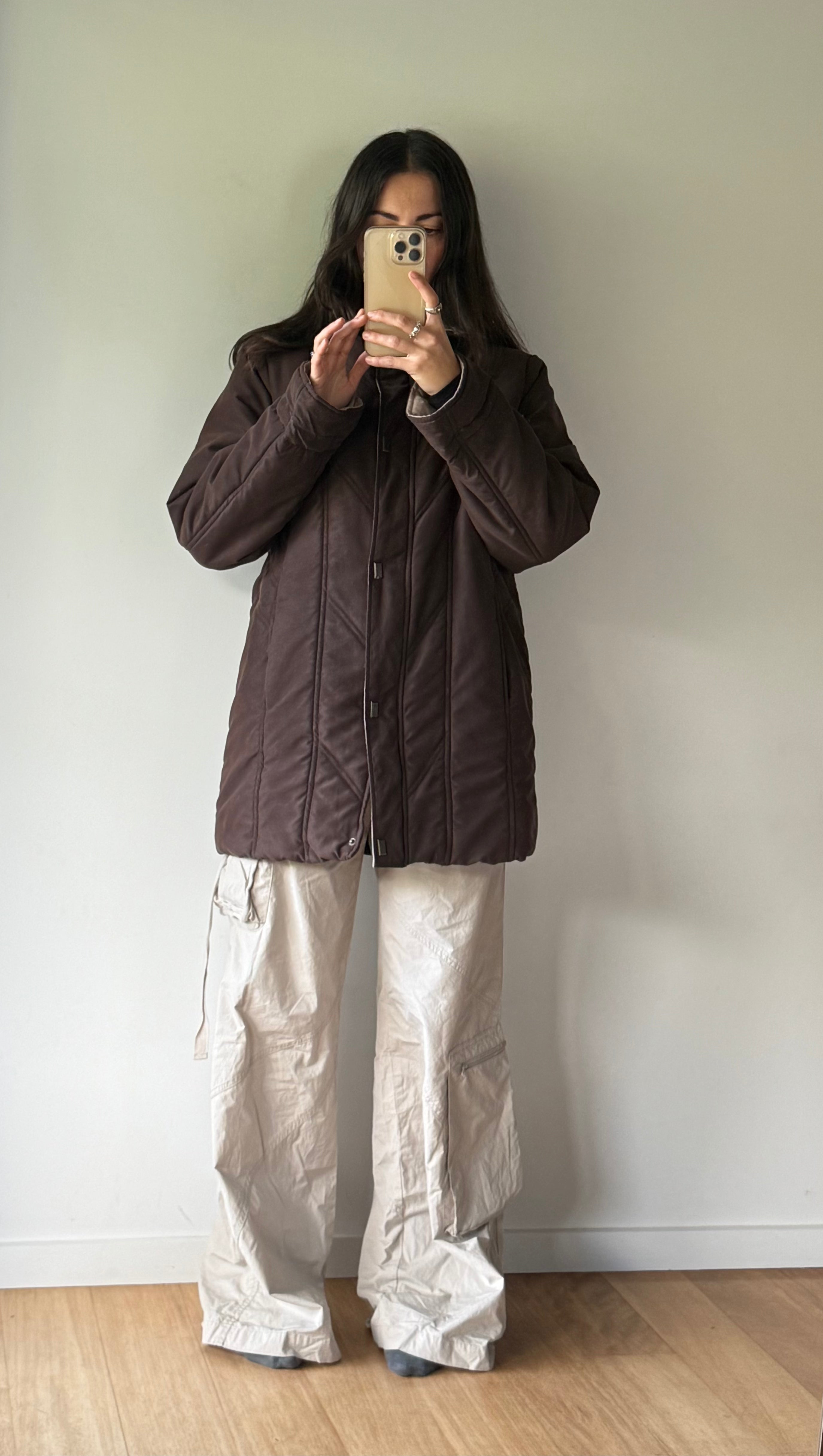 Vintage brown puffer jacket
