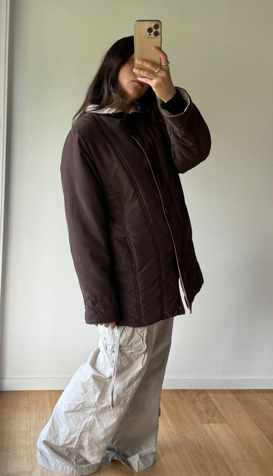 Vintage brown puffer jacket