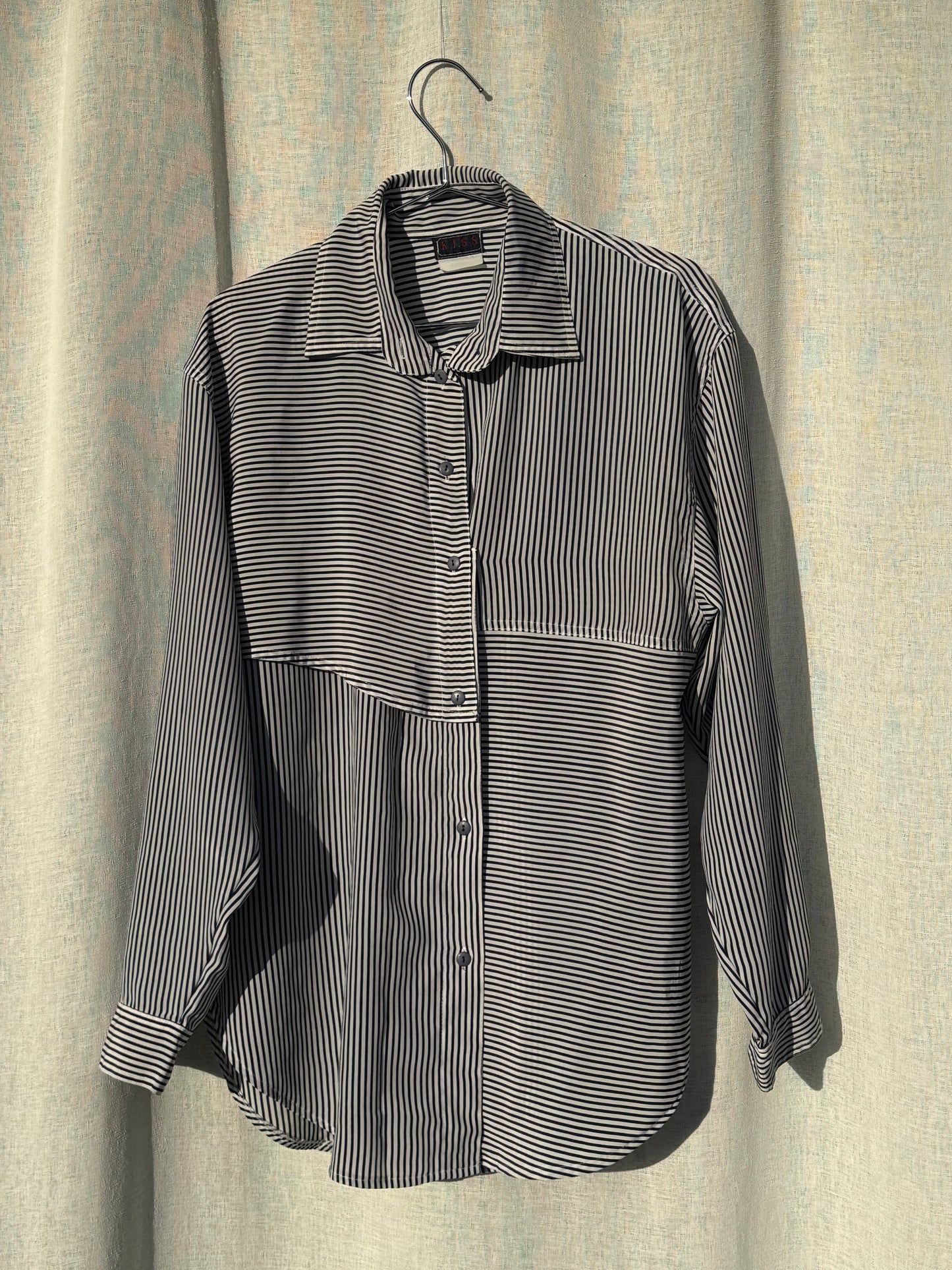Vintage striped shirt, white and navy