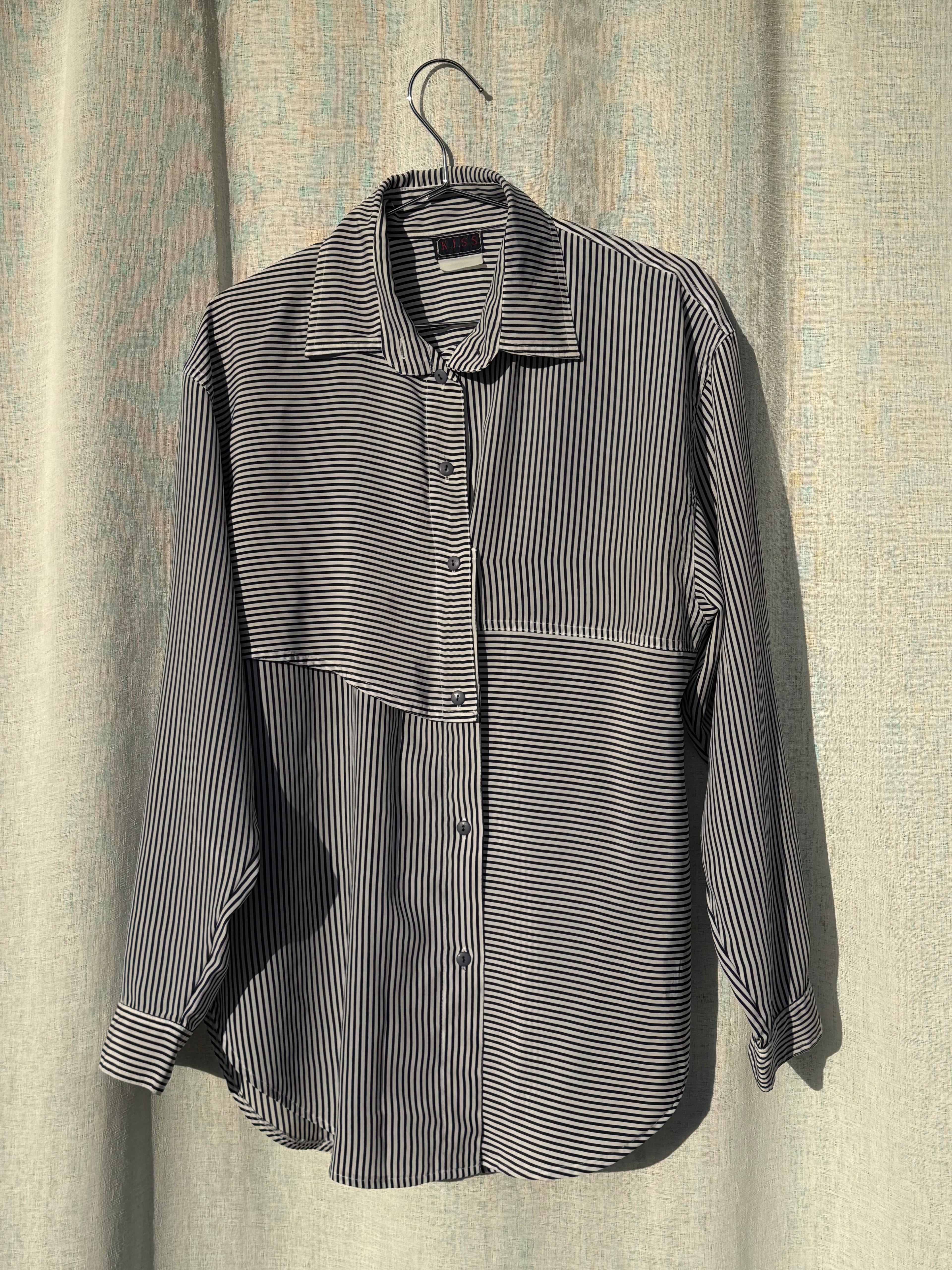 Vintage striped shirt, white and navy