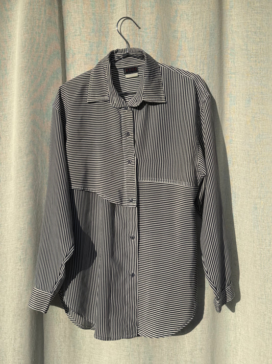 Vintage striped shirt, white and navy