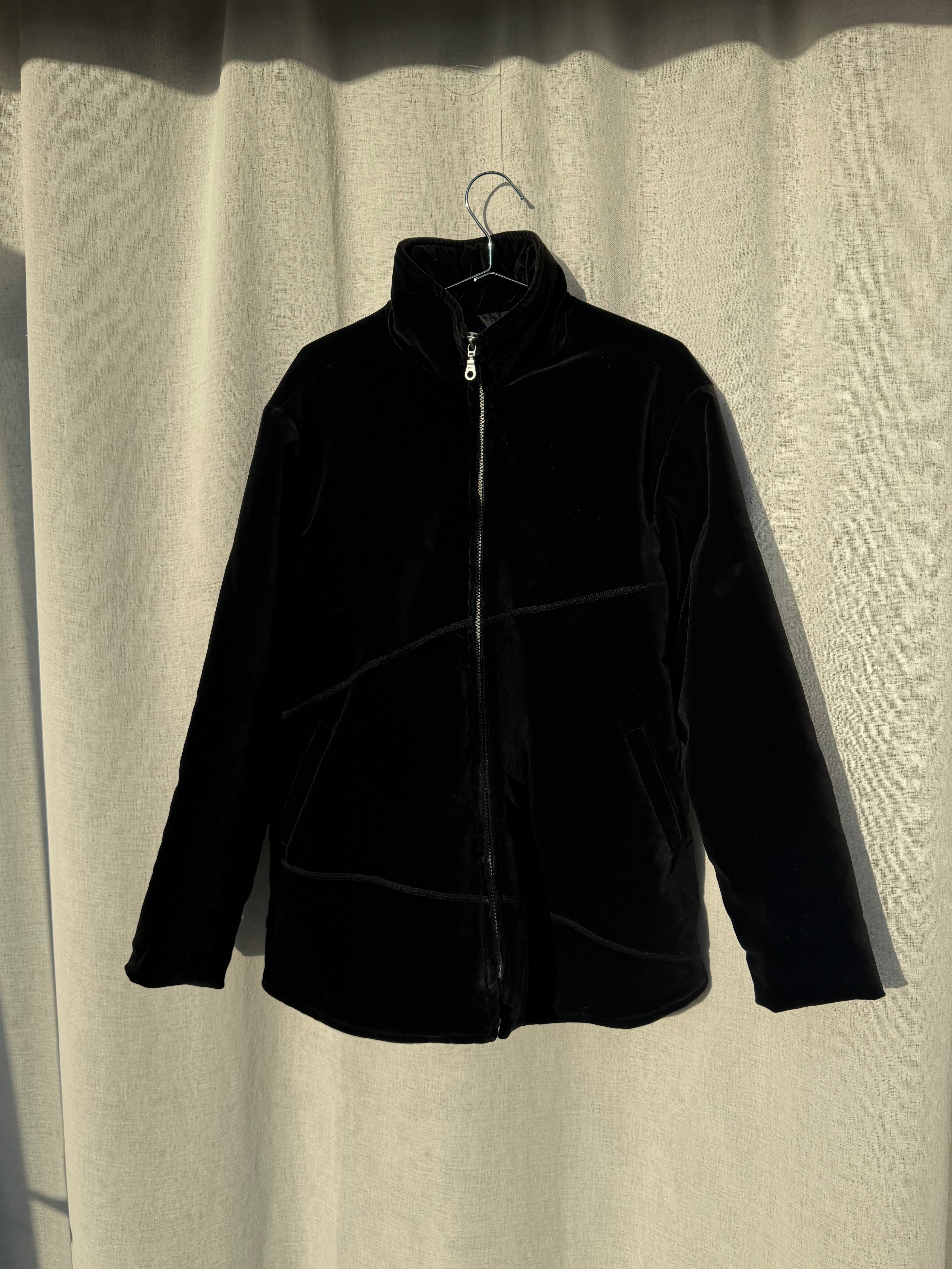 Black velvet jumper, made in Aotearoa