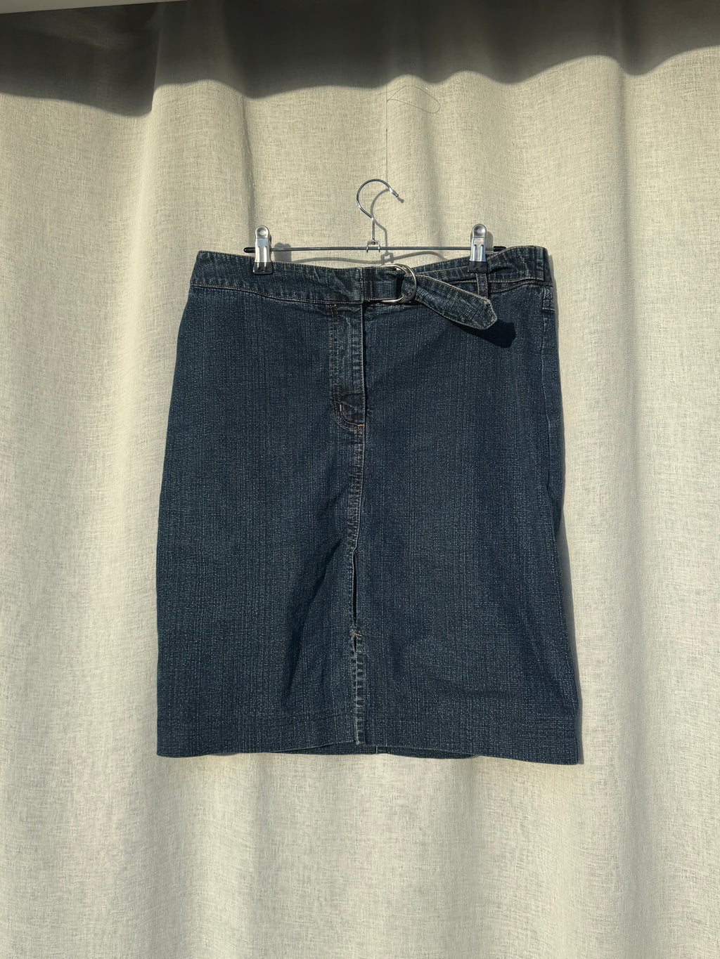 Classic denim midi skirt