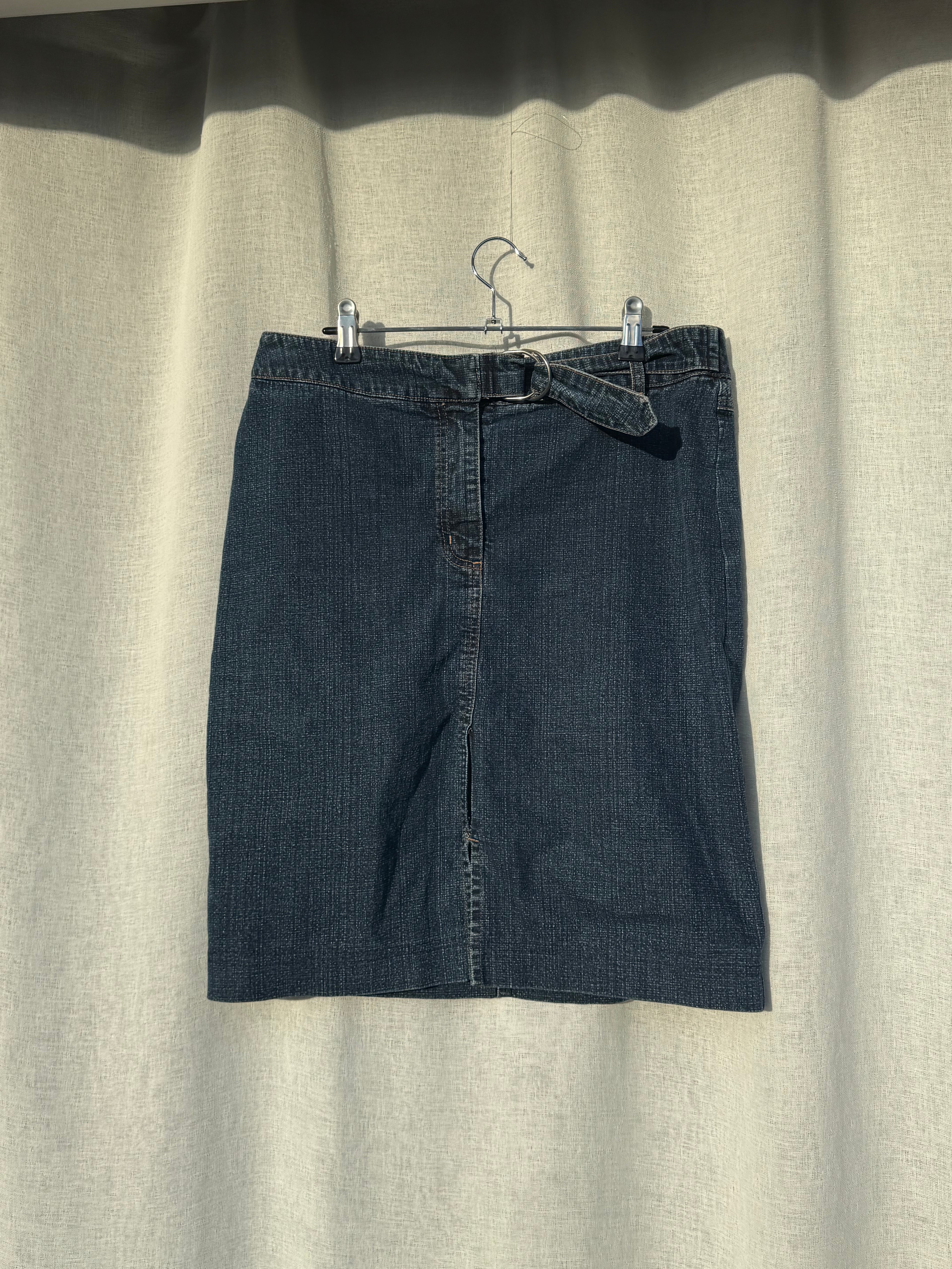 Classic denim midi skirt