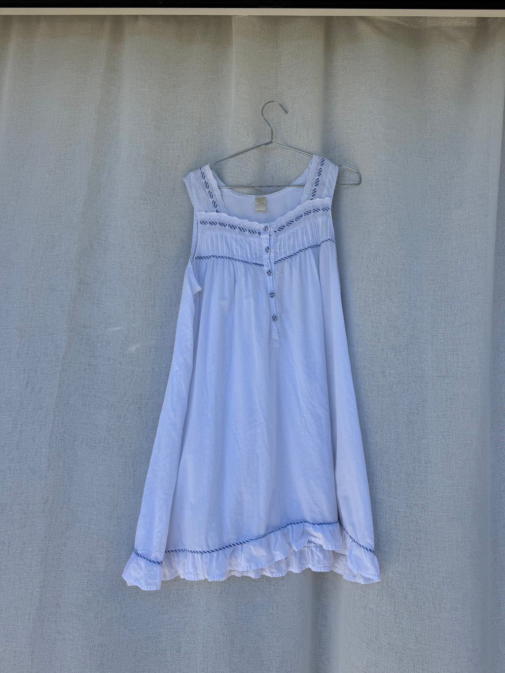Cotton sun dress with frills