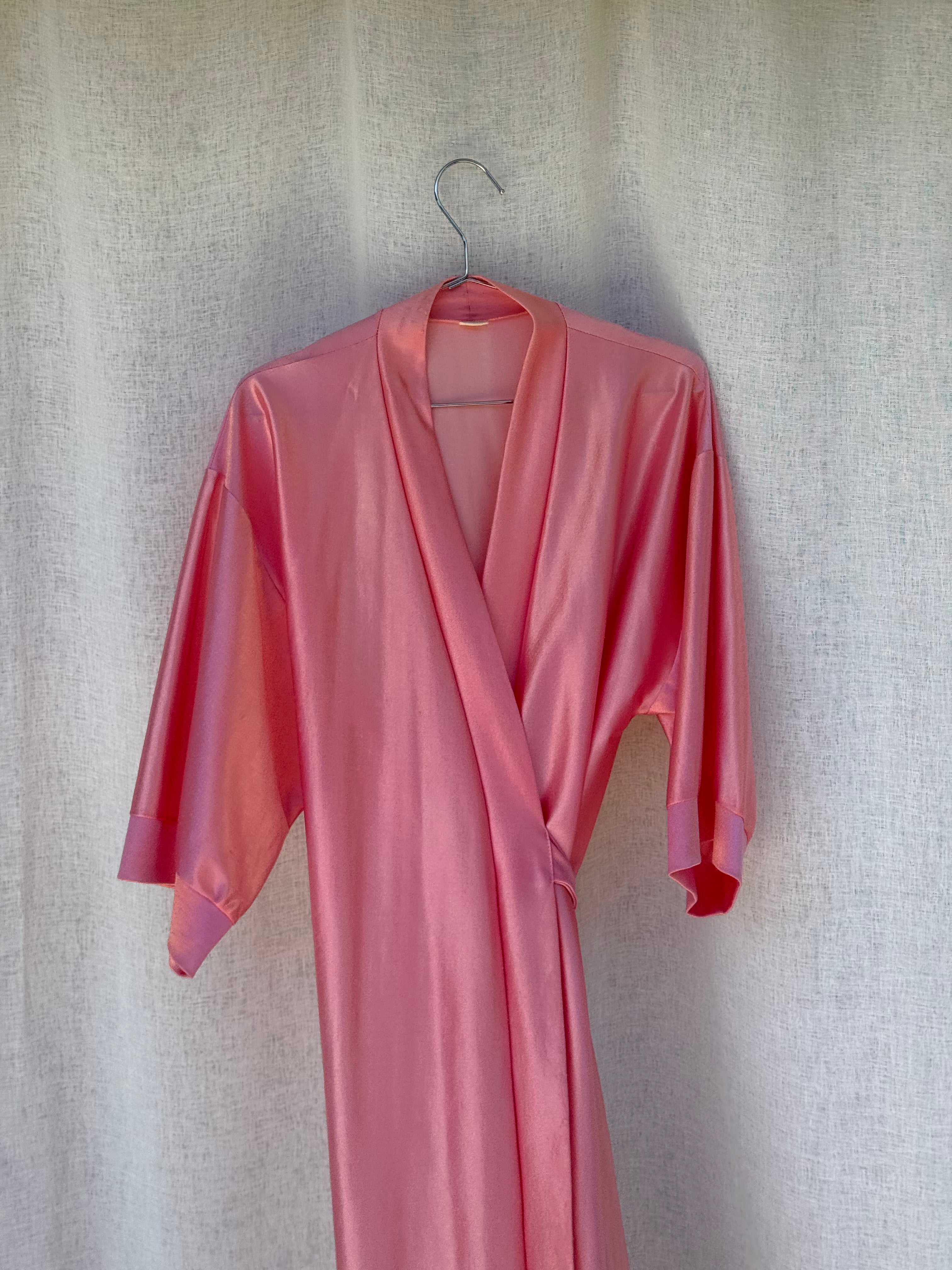 Vintage pink velour dressing gown
