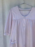 Cotton nightie with pink polka dots