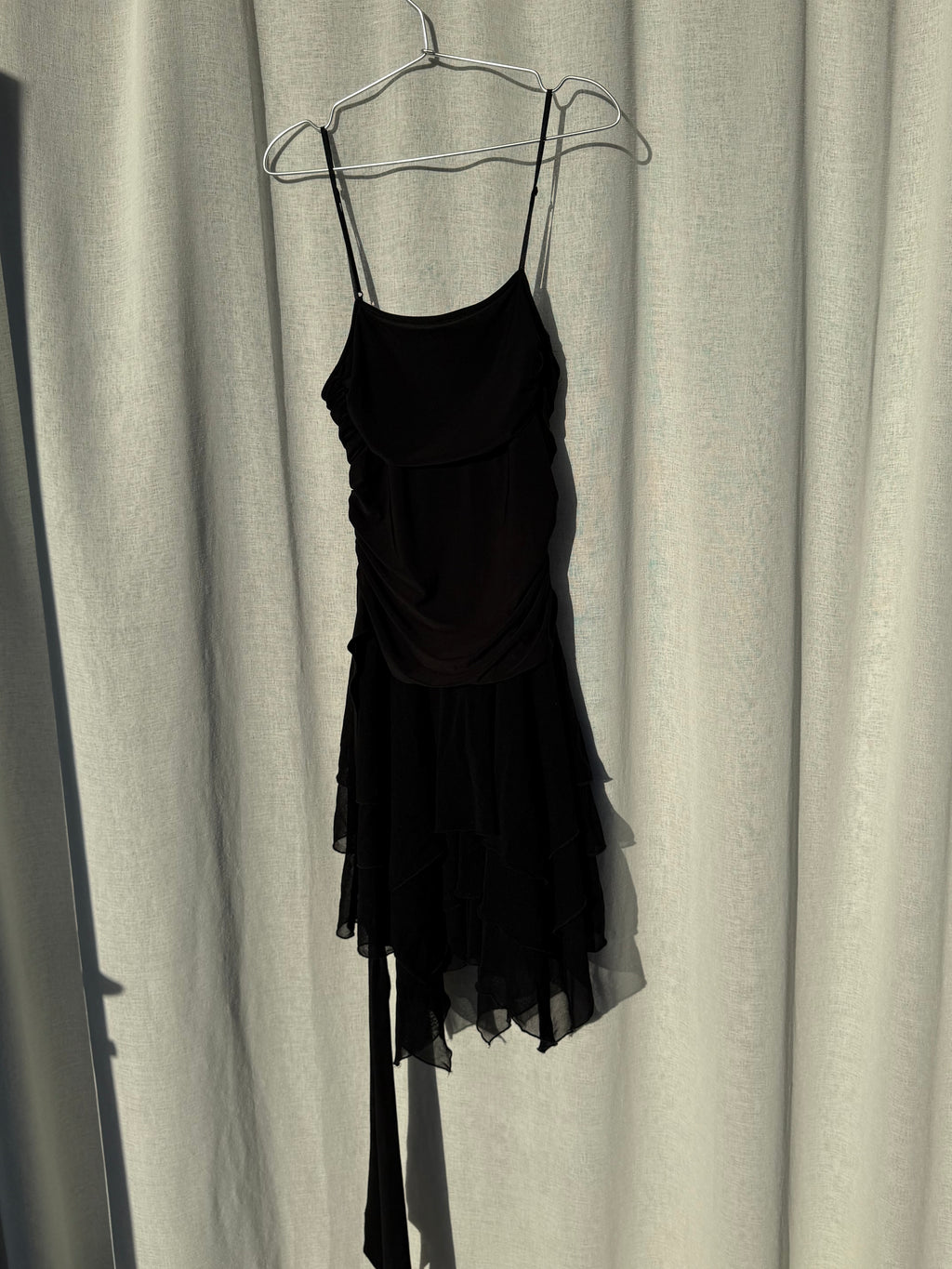 Black dress with hanky hem